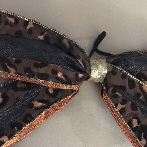 Cheer bow - leopard sparkles